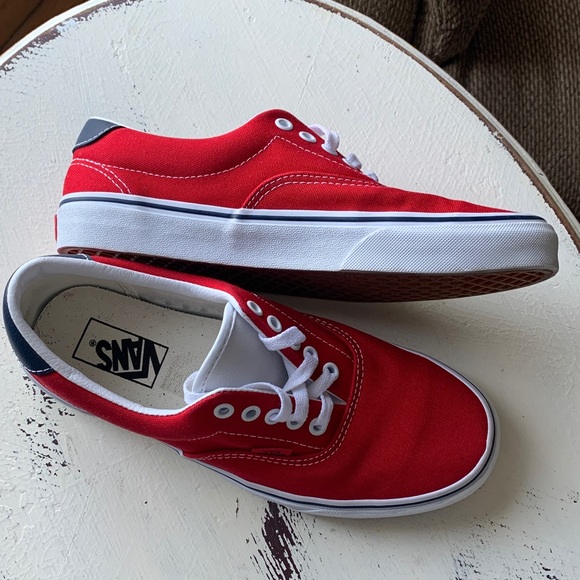 Vans Shoes - Vans Red Canvas Sneakers